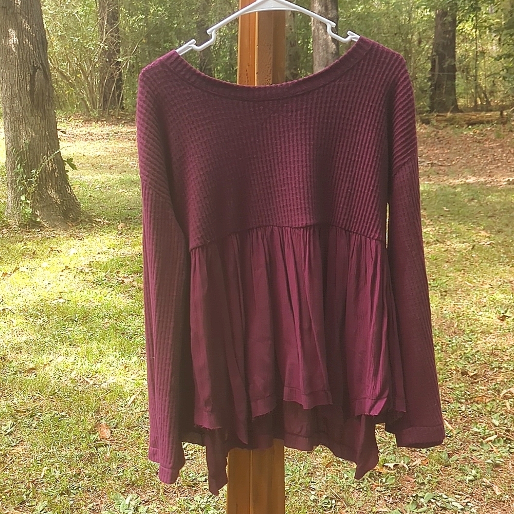 ❤️5/$25 💥NWT Versona Maroon Long Sleeve Top